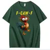 Camiseta de Algodón Transfronteriza con Interesantes Accesorios de Pollo F-Caw-F Fcawf para Hombres y Mujeres Estampado Gráfico en Camiseta