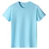 Camiseta de Verão de Algodão Penteado 180g Gola Redonda Cor Pura Manga Curta Solta Masculina e Feminina Camiseta Cultural Roupa de Trabalho Logotipo