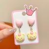 Brincos Infantis Presilhas Sem Furo na Orelha Meninas Fofos Princesa Desenho Animado Brincos Outono 2024 Novos Brincos para Meninas Piercings