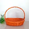 Cesta de Frutas Rattan Cesta de Flores para Presentear Cesta de Frutas Cesta de Mão para Frutas Cesta de Presente Embalagem Cesta de Bambu Trançado Cesta de Ovos
