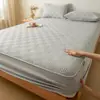 Lençol de Elástico Impermeável Antibacteriano Acolchoado Espesso Cobertura Total Capa Protetora de Cama Cor Sólida Simples Capa de Colchão Almofada de Urina Transfronteiriça