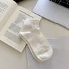 Calcetines de Algodón de Color Sólido con Puntos Simples para Todas las Estaciones, Calcetines Cortos de Tubo Bajo Tipo Mocasín, Transpirables, Delgados, Versátiles para Mujer