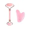 Rodillo de Jade Transfronterizo Cuarzo Rosa Aventurina Amatista Set de Rodillo y Raspador Raspador de Dedo de Amatista Fábrica