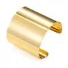 Explosões Transfronteiriças Europeias e Americanas Artesanato Pulseira Rosto Largo Aberta em C Pulseira Rosto Brilhante Metal Alta Qualidade Exagerada Pulseira Multicamadas