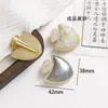 Novo grampo de cabelo retrô estilo chinês com acabamento de diamantes brilhantes e base de brocado Song, clipe simples para franja, acessório para Hanfu e cheongsam