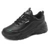 Sapatos de couro femininos primavera e outono, novos sapatos de cozinha, sapatos de trabalho, pretos, impermeáveis, antiderrapantes, esportivos casuais femininos