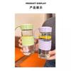Nueva Taza de Agua Pequeña de Vidrio con Cubierta de Dibujos Animados Lindos para Estudiante, Bolso, Hogar, Exterior, Taza, Regalo, Logo
