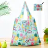 Bolsa de compras plegable de gran capacidad, bolso de mano portátil para supermercado, impresión de logotipo, bolsa de almacenamiento 190T, directo de fábrica