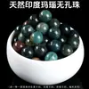 Cuentas redondas de piedra mineral natural no porosa, piedra ojo de tigre, piedra rayada roja y azul, accesorios para manualidades, piedra de aromaterapia, cuentas sueltas, venta al por mayor del fabricante