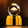 Luz Noturna de Planeta com Bola de Cristal Giratória Enfeites Criativos para Mesa Artesanato Feng Shui Presentes para Professores Novos Produtos Transfronteiriços