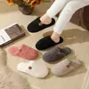 Pantuflas de Algodón para Mujer de Otoño Invierno Transfronterizas para el Hogar al por Mayor Pantuflas Cálidas de Algodón Antideslizantes para Pareja en Casa