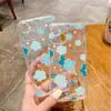 Celebridad de Internet Más Vendido Estilo Fresco Azul Floral Funda para iPhone 18 Pro a Prueba de Golpes Apple 17 Transparente TPU Suave