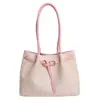 Bolso Tote de Tejido Texturizado con Bloques de Color para Mujer 2026 Nuevo de Moda Gran Capacidad Bolso de Hombro Único Versátil Moda Bolso de Mano para el Trabajo