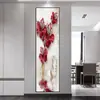 Pintura decorativa de tira delgada para el recibidor, pegatina simple para pasillo y pasillo, versión vertical para columnas estrechas, arte de pared autoadhesivo, una opción de regalo perfecta