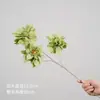 Flores artificiais em tons de verde, de haste única, para decoração de local de casamento, decoração de salão de casamento de luxo, arranjos florais de plástico