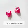 Dulce Genial BarbieGugubi Mengli Serie Rosa Negra Bolígrafo Corazón Flor Acrílico Hecho a Mano DIY Accesorios Materiales
