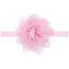 Diadema de encaje de gasa con flor para niños, accesorios para el cabello de bebé, venta al por mayor, 13 colores opcionales