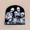 Novo Chapéu de Lã Tricotado com Rosto de Caveira Street Hip Hop para Homens e Mulheres Quente Punk Outdoor Casual Atacado