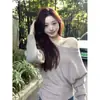 Chegou. Suéter de tricô feminino para outono e inverno, de alta qualidade, casual, macio e confortável, acinturado, modelador, camada interna, top básico