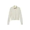 Marca D alta inteligência pinho 'chi outono e inverno novo estilo coreano retrô gola alta lapela de lã abotoado suéter cardigã top feminino