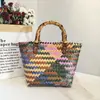 2025 Nuevo Bolso Tejido Cesta Cesta para Empaque de Regalo Navideño Bolsa de Regalo Acompañante Luna Llena Regalo para Inauguración de Casa Celebración de Cumpleaños