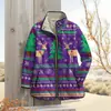 2025 temu estación independiente otoño e invierno nuevo estilo estampado navideño chaqueta acolchada de algodón de un solo botón abrigo de algodón para mujer