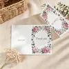 Envelope C6 promocional de baixo preço transfronteiriço em papel kraft vintage em branco, cartão de felicitações floral simples, convite, conjunto de Natal