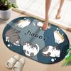 Bonita alfombrilla de baño de diatomeas, antideslizante, de secado rápido, absorbente, para puerta de baño, cocina, inodoro, alfombrilla para pies