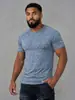 Camiseta de Comercio Exterior Transfronterizo Nueva 2026 con Tiras Reflectantes Catiónicas, Color Sólido, Cuello Redondo, Manga Corta Casual Deportiva para Hombre