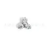 Pendientes triangulares de flor de aleación de titanio F136 con circonita 5A, tachuelas para el cartílago de la oreja, studs para el labio con rosca interna de titanio G23, joyería para piercing