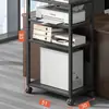 Gabinete de Almacenamiento para Impresora, Estante de Escritorio para Apartamento Pequeño, Estante de Almacenamiento Móvil de Pie, Soporte para Host de Computadora