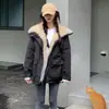 Casaco de Algodão Feminino 2026 Novo Inverno Grosso Curto Parka de Lã de Cordeiro Estilo Coreano Estilo Preguiçoso Jaqueta de Algodão para Mulheres