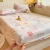 Conjunto de lençóis de cama de veludo com floco de neve, três peças, marca Simmons, à prova de sujeira e poeira, forrado com fleece para o inverno, capa protetora de cobertura total, estilo de capa de cama taiwanesa