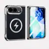 Adecuado para iPhone Duo, funda de teléfono plegable electrochapada, compatible con MagSafe, con adsorción magnética integrada y protección contra caídas