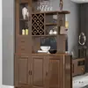 Gabinete de Entrada de Madera Maciza, Gabinete de Vino, Gabinete Moderno Estilo Chino para Entrada de Sala de Estar, Zapatero de Entrada, Gabinete con Partición de Doble Cara, Gabinete de Almacenamiento tipo Biombo