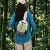 Mochila Pequeña Ligera para Exteriores con Colores Contrastantes y Cierre de Cordón, Bolso Cruzado para Hombres y Mujeres, Adecuado para Deportes, Senderismo, Teléfono y Botella de Agua