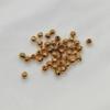 Cuentas Redondas de Agujero Recto Cuentas de Transferencia Chapadas en Oro Cuentas Espaciadoras Cuentas de Posicionamiento Cuentas Pequeñas Doradas Brillantes DIY Joyería Cuentas para Enhebrar Accesorios Cuentas Sueltas