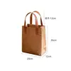 Bolsa Tote de Papel Kraft Lavável, Bolsa de Mão Portátil, Bolsa de Compras Resistente e Durável, Bolsa para o Dia a Dia, Personalizável