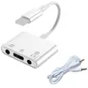 Adaptador de Fone de Ouvido para Apple Compatível com iPhone 11 Conversor Carregamento e Audição de Música, Cabo Adaptador de Áudio com Porta Dupla Plana