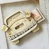 Billetera de Madera 3D Coche Flor Corazón Regalo de Boda Sobre Rojo Mesa de Fiesta Billete de Dólar Personalización Transfronteriza