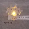 Novia sosteniendo flor cetro corona de cristal transparente material de lámpara Faro iceberg accesorios de luz nocturna hechos a mano DIY