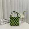 Nuevos Bolsos DIY, Bolsos para Niños, Bolsos de Mujer de Souvenir, Cestas de Verduras, Bolsos Tejidos, Bolsos a Cuadros