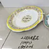 Plato redondo de flor de melamina plato de plástico para snacks plato para platos fríos plato ovalado de porcelana para pescado restaurante salteado