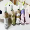 Venda Quente Douyin Guarda-Sol de Gel Colorido Seccional Automático Proteção Solar UV Guarda-Sol Dobrável Chuva e Sol Uso Duplo Guarda-Sol de Três Dobras