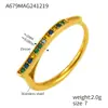 Rueda de la fortuna Europa y Estados Unidos pequeño completo de diamantes micro incrustación de circonita anillo abierto diseño de moda sensación acero inoxidable chapado en oro de 18K
