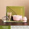 Venta Caliente Transfronteriza Set de Herramientas para Matcha Color Rosa Flor de Cerezo Juego de Siete Piezas con 100 Batidores de Té, Cuchara para Té y Tazón de Matcha con Pico de Águila