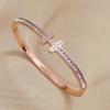 Pulseira de aço titânio popular moda estilo coreano feminina temperamento all-match personalidade alta qualidade sensação cheio de diamante Rede social joia de mão luxo leve moda