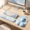 Apoio de pulso para mouse pad feito sob medida, suporte de pulso de esponja em formato de desenho animado, conjunto de mouse pad e apoio de pulso para teclado, designs personalizados disponíveis mediante solicitação