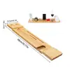 Nuevo Estante de Almacenamiento Retráctil y Ajustable de Madera de Bambú para Tina de Baño Hotel SPA Hogar Estante para Tina de Baño Baño