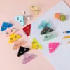 Clip Triangular de Esquina Estilo Japonés Sencillo, Clip Transparente Mate, Clip para Almacenamiento de Papeles de Examen y Documentos de Estudiantes, Clip para Bordes Anti-Rizado